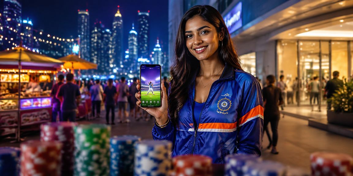 Hands holding mobile phone showing betting app
